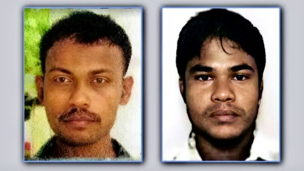 আসামি জোবাইদ পুতিয়া (বামে) ও নকল আসামি নুর মোহাম্মদ (ডানে)