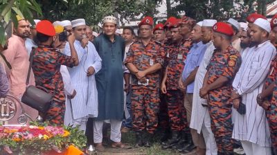 ফায়ার ফাইটার নুরুল হুদাকে রাষ্ট্রীয় মর্যাদায় দাফন