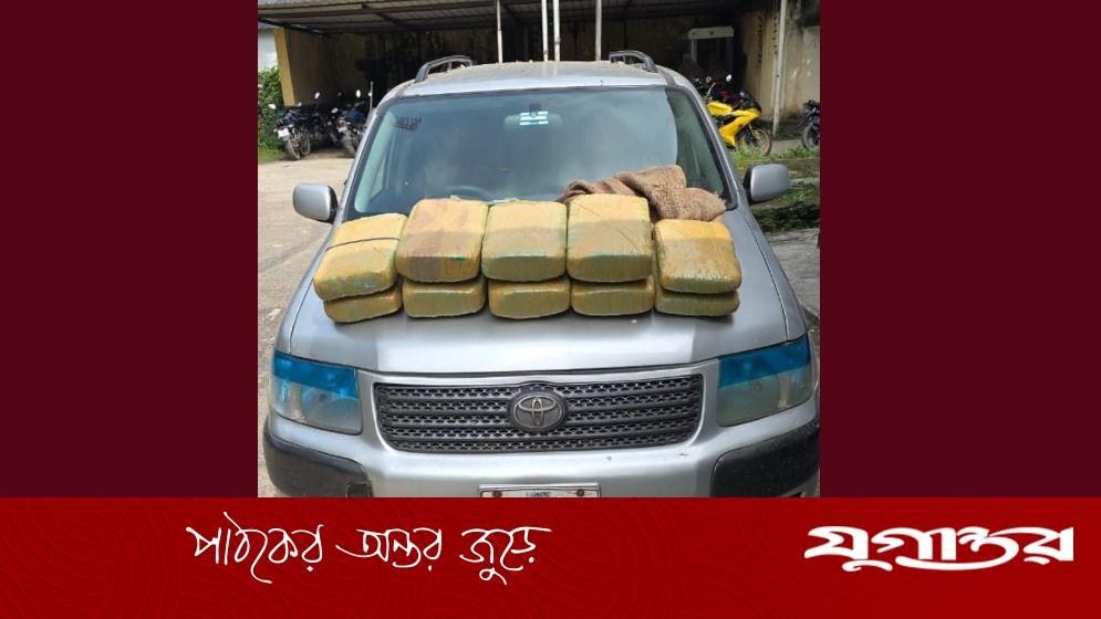 প্রাইভেটকারে মিলল ৩০ কেজি ভারতীয় গাঁজা, গ্রেফতার ২