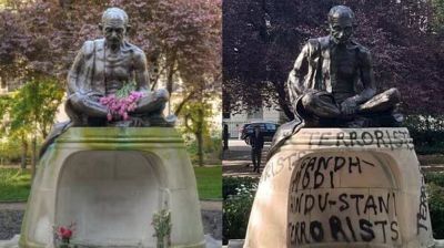 লন্ডনে গান্ধীকে ‘সন্ত্রাসী’ বলে অবমাননা, কড়া প্রতিক্রিয়া ভারতের