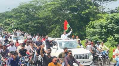 বানারীপাড়ায় ছাত্রদলের সাবেক সাধারণ সম্পাদক জুয়েলের শোডাউন