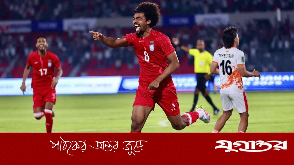 হামজার গোলে এগিয়ে বাংলাদেশ