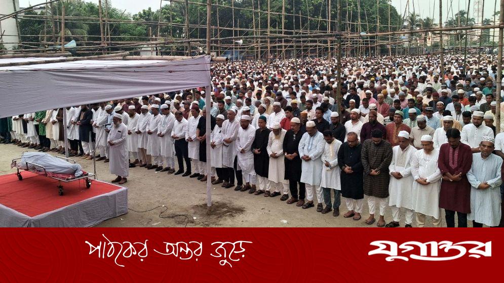 রংপুরে আনিছুর রহমান লাকুর জানাজায় মানুষের ঢল