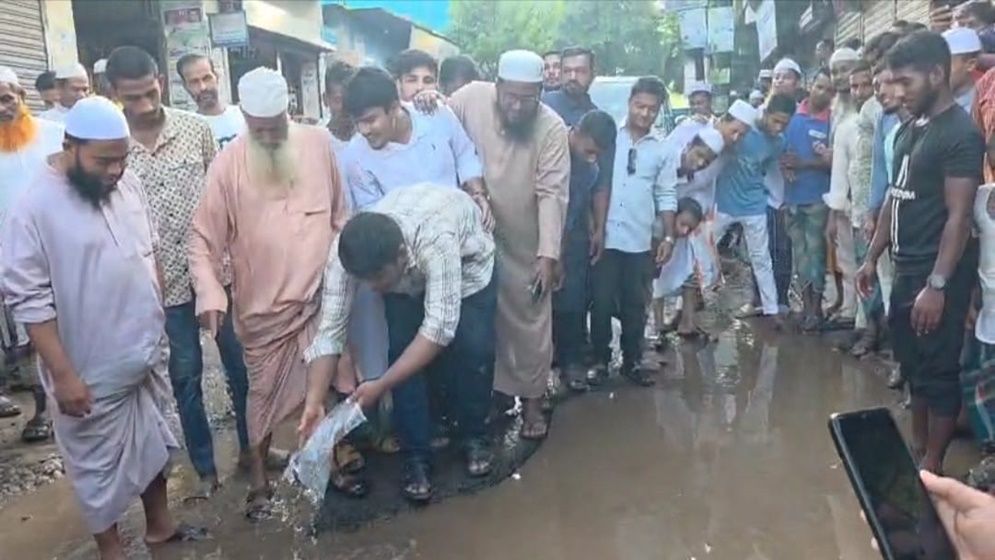 ধানের পর এবার সড়কে মাছ ছেড়ে প্রতিবাদ হাসনাত আবদুল্লাহর