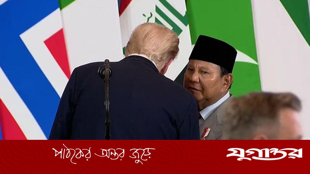 ট্রাম্পের ছেলের সঙ্গে সাক্ষাতের অনুরোধ, ‘হট মাইকে’ ধরা পড়লেন সুবিয়ানতো