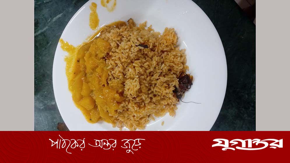 কুবি ক্যাফেটেরিয়ায় খাবারে তেলাপোকা, শিক্ষার্থীদের ক্ষোভ