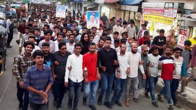 হাসিনার মৃত্যুদণ্ডের রায় ঘোষণার পর ময়মনসিংহে বিএনপির আনন্দ মিছিল