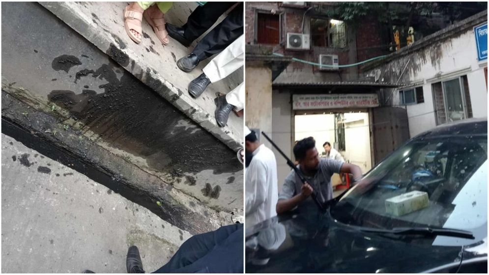 মহানগর পিপি অফিসের সামনে পটকা ফাটিয়ে আতঙ্ক সৃষ্টির চেষ্টা