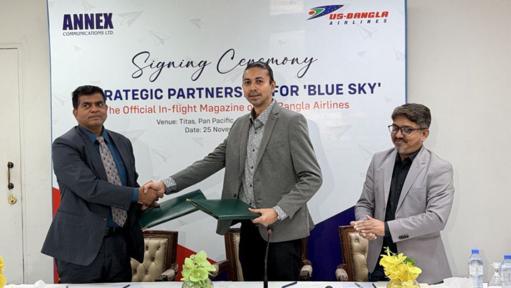 ইউএস-বাংলার ইন-ফ্লাইট ম্যাগাজিন পুনর্গঠনে চুক্তি স্বাক্ষর