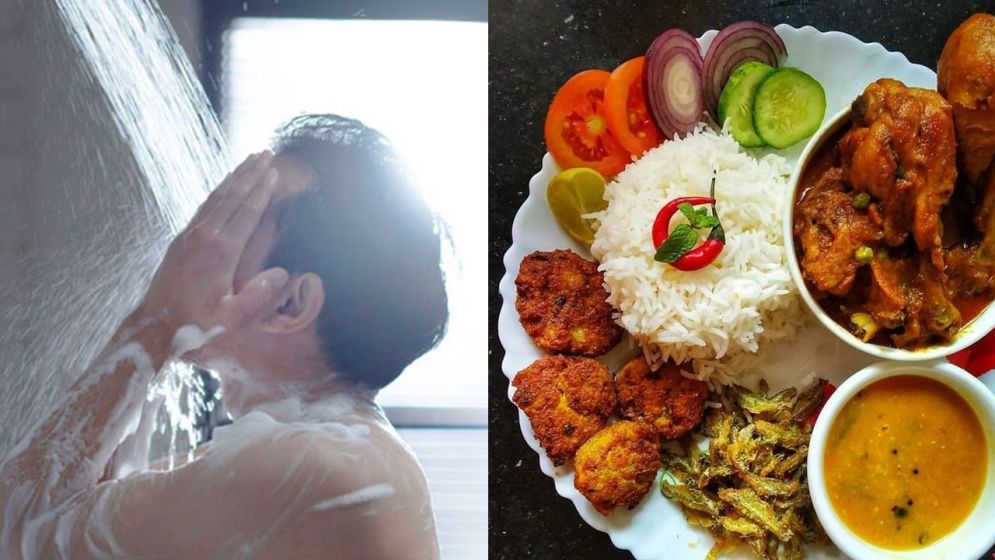 গোসলের আগে নাকি পরে, কখন খাবার খাওয়া ভালো?