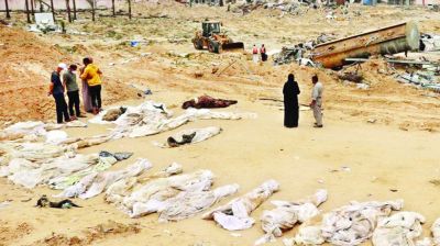 ত্রাণ আনতে গেলে গুলি বুলডোজারে বালিচাপা