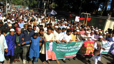 সিলেটে জামায়াত নেতৃত্বাধীন ৮ দলের সমাবেশ চলছে