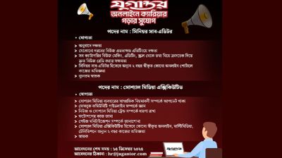 যুগান্তর অনলাইনে ক্যারিয়ার গড়ার সুযোগ