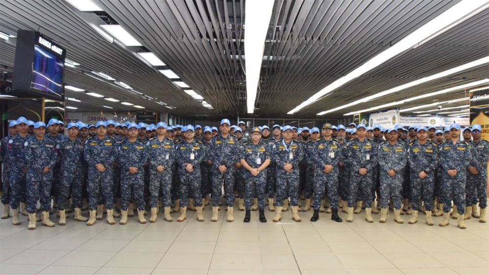 দক্ষিণ সুদানের উদ্দেশে ৯৯ নৌ-সদস্যের ঢাকা ত্যাগ