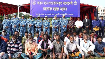 ৯৫ দিন পর মুক্তি পেলেন ভারতের কারাগারে থাকা ভোলার ১৯ জেলে