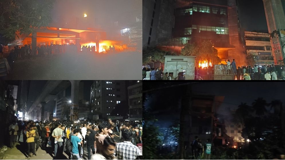 হাদি হত্যার বিচারের দাবিতে উত্তাল দেশ, বিভিন্ন স্থানে ভাঙচুর-অগ্নিসংযোগ
