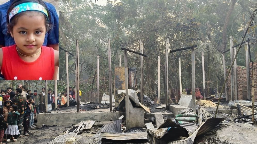 বিএনপি নেতার বসতঘরে দুর্বৃত্তদের আগুন, শিশুর মৃত্যু