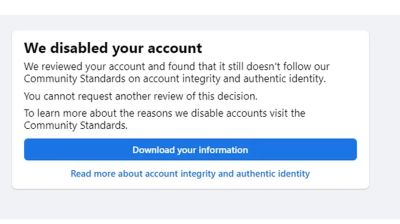 যেসব কারণে হঠাৎ ফেসবুক অ্যাকাউন্ট ডিজেবল হতে পারে