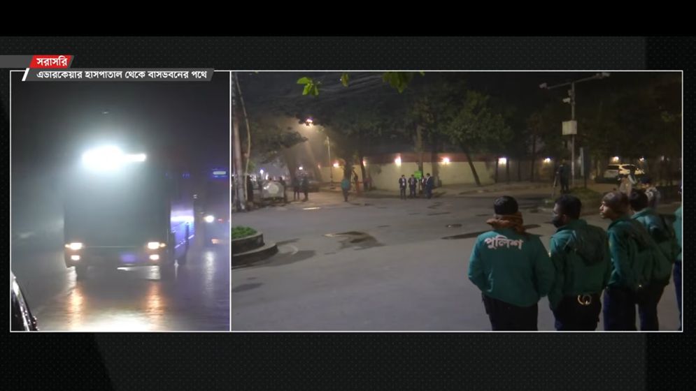 গুলশানে বাসভবনের পথে তারেক রহমান