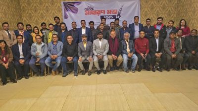 অনলাইন এডিটরস অ্যালায়েন্সের সভাপতি হাসান শরীফ, সম্পাদক মিজান সোহেল