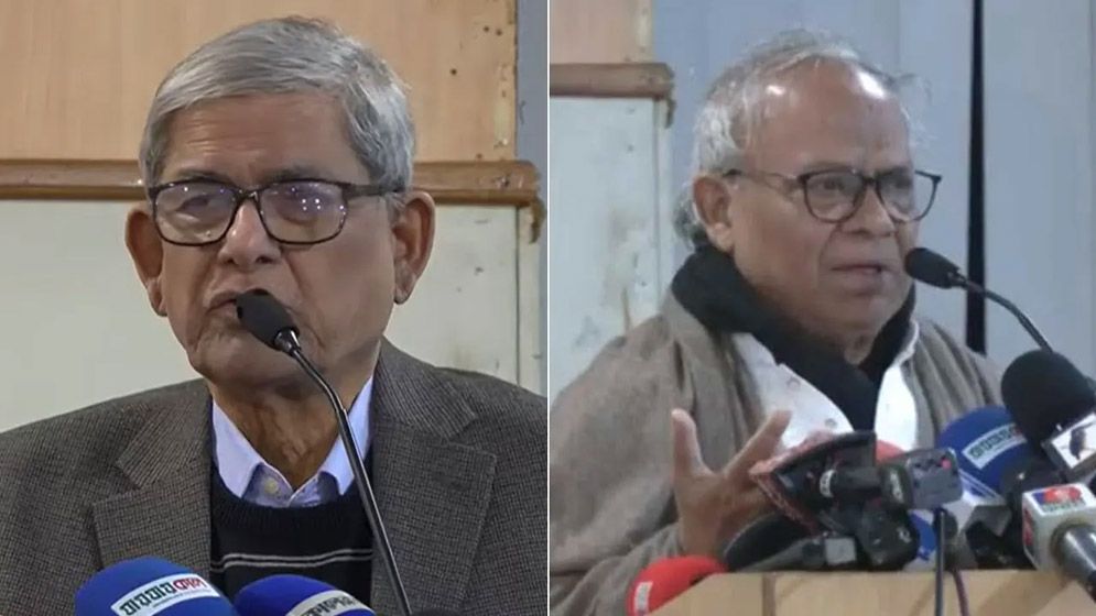 সংবাদ সম্মেলনে কাঁদলেন ফখরুল-রিজভী