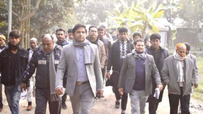 ‘হ্যাঁ’ ভোটের প্রচারণা চালাচ্ছেন রংপুর-১ আসনে এনসিপির প্রার্থী মামুন