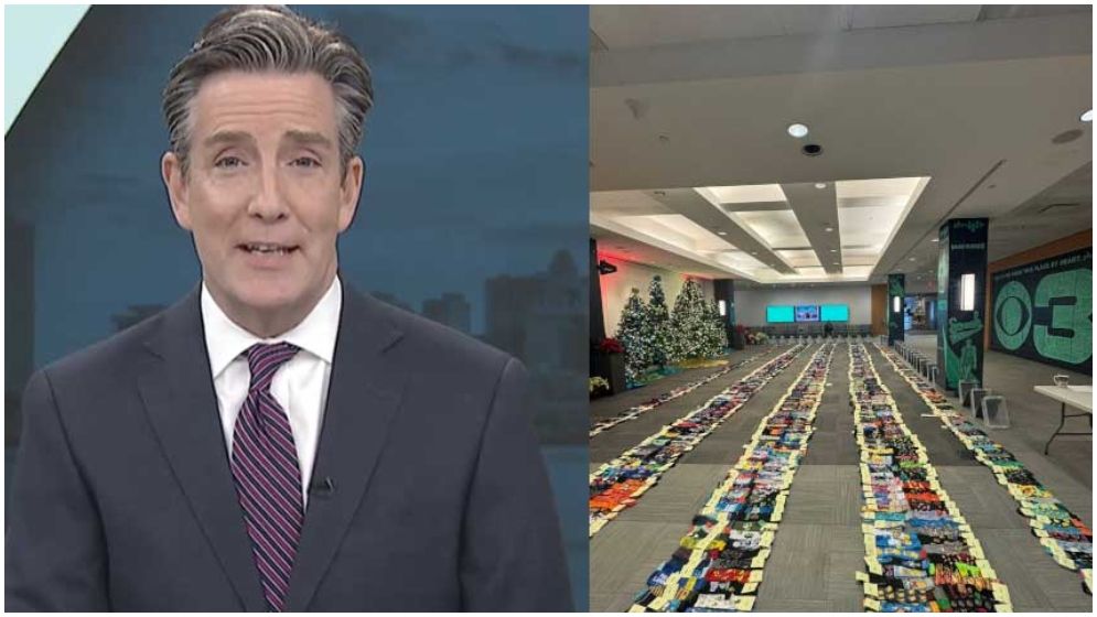 রঙিন মোজা সংগ্রহে আমেরিকান সংবাদ উপস্থাপকের বিশ্ব রেকর্ড