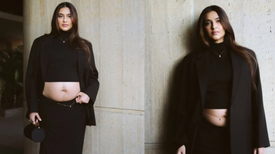 কালো হার্মিস ব্যাগ হাতে মাতৃত্বকালীন ফটোশ্যুটে সোনম কাপুর