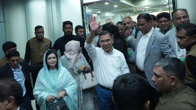 সিলেটে পৌঁছালেন তারেক রহমান