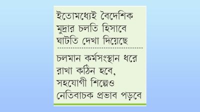 রপ্তানি আয়ের পতনে ভারসাম্যহীনতার শঙ্কা