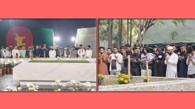 দেশে ফিরেই খালেদা জিয়া-ওসমান হাদির কবর জিয়ারত করলেন খোমেনী ইহসান