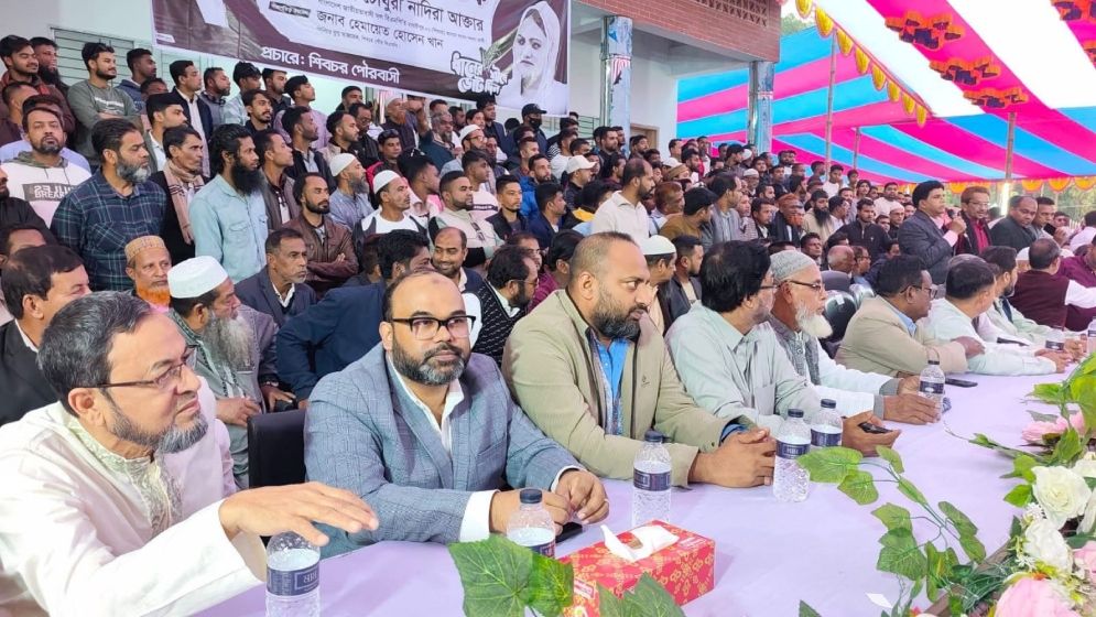 ‘জয় বাংলা’ স্লোগান দিয়ে ধানের শীষে ভোট চাইলেন যুবলীগ নেতা