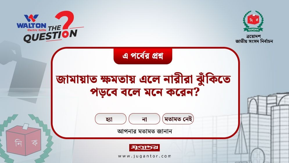 জামায়াত ক্ষমতায় এলে নারীরা ঝুঁকিতে পড়বে বলে মনে করেন?