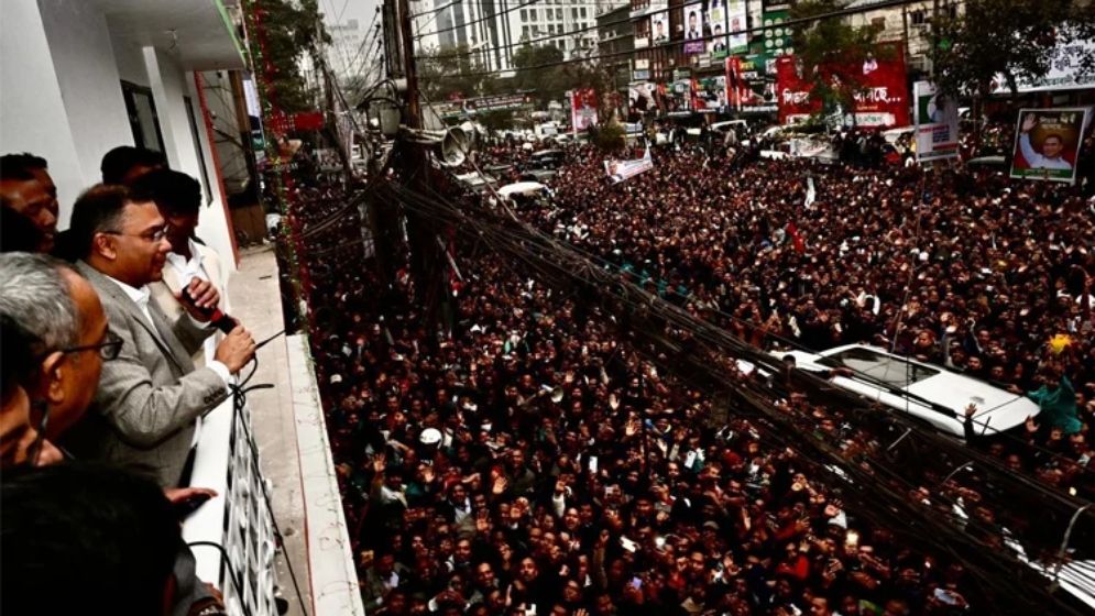 ৮ ফেব্রুয়ারি ঢাকায় তারেক রহমানের শেষ নির্বাচনি জনসভা