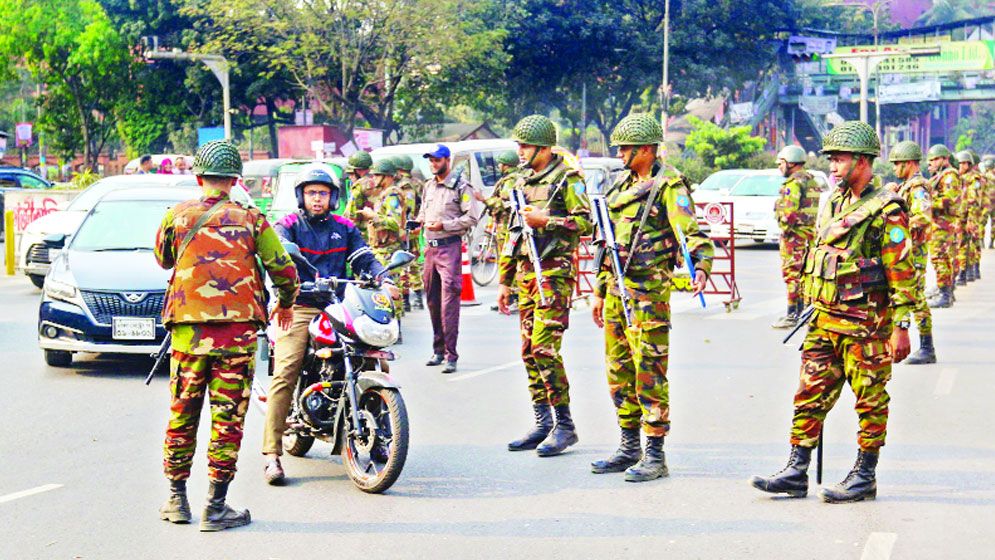 কঠোর অবস্থানে সেনাবাহিনী