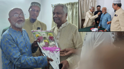 ফুল ও মিষ্টি নিয়ে ড. ওসমান ফারুকের বাসায় কর্নেল জেহাদ খান