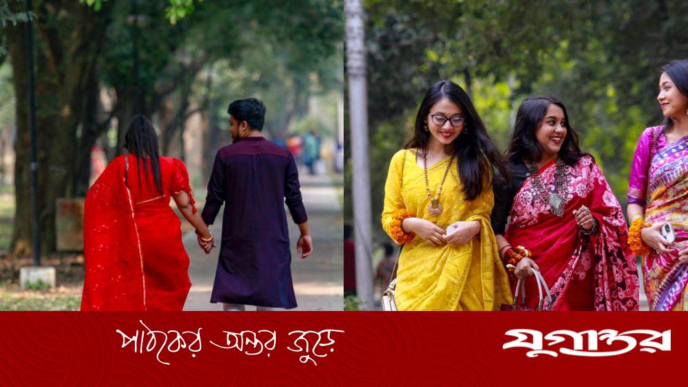 বসন্ত ও ভালোবাসা দিবসে শাড়ির রঙ নিয়ে দ্বিধা: লাল না বাসন্তী, কোনটি বেছে নেবেন?