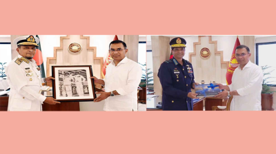 প্রধানমন্ত্রীর সঙ্গে নৌ ও বিমানবাহিনী প্রধানের সৌজন্য সাক্ষাৎ