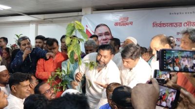 শুভেচ্ছায় ফুলের পরিবর্তে গাছের চারা চাইলেন এমপি রনি