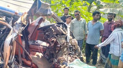 অ্যাম্বুলেন্স-ট্রলি সংঘর্ষ, চালক নিহত