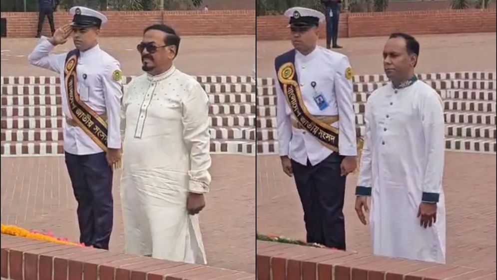 স্মৃতিসৌধে বীর শহীদদের স্মরণে স্পিকার ও ডেপুটি স্পিকারের শ্রদ্ধা