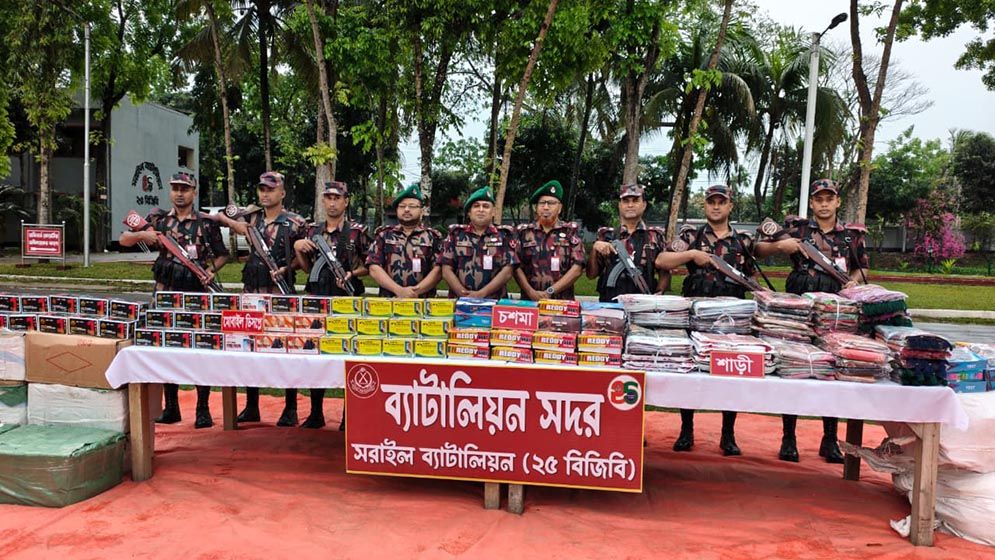 ৯ কোটি টাকার ভারতীয় অবৈধ মালামাল জব্দ