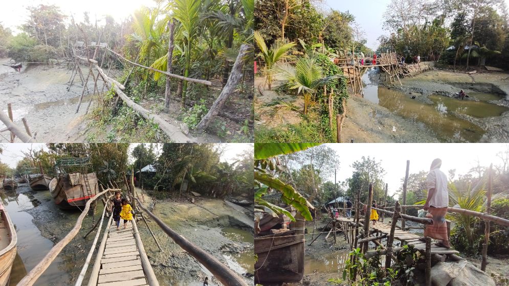 রায়পুরে এক গ্রামেই ১৫টি বাঁশের সাঁকো, গ্রামবাসীর দুর্ভোগ