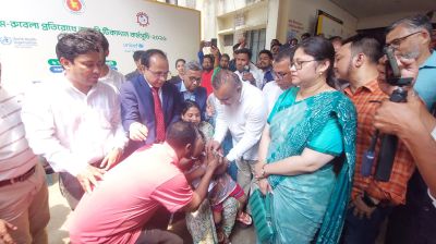 ঝালকাঠিতে হাম-রুবেলার টিকাদান কর্মসূচির উদ্বোধন