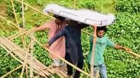 মাথায় লাশ নিয়ে সাঁকো পারাপার করতে হয় তাদের