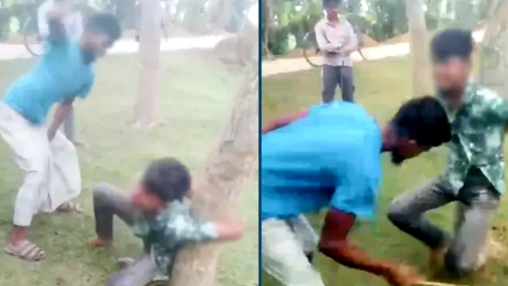 চুরির অপবাদে কিশোরকে গাছে বেঁধে নির্যাতন, ভিডিও ভাইরাল