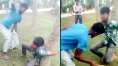 চুরির অপবাদে কিশোরকে গাছে বেঁধে নির্যাতন, ভিডিও ভাইরাল