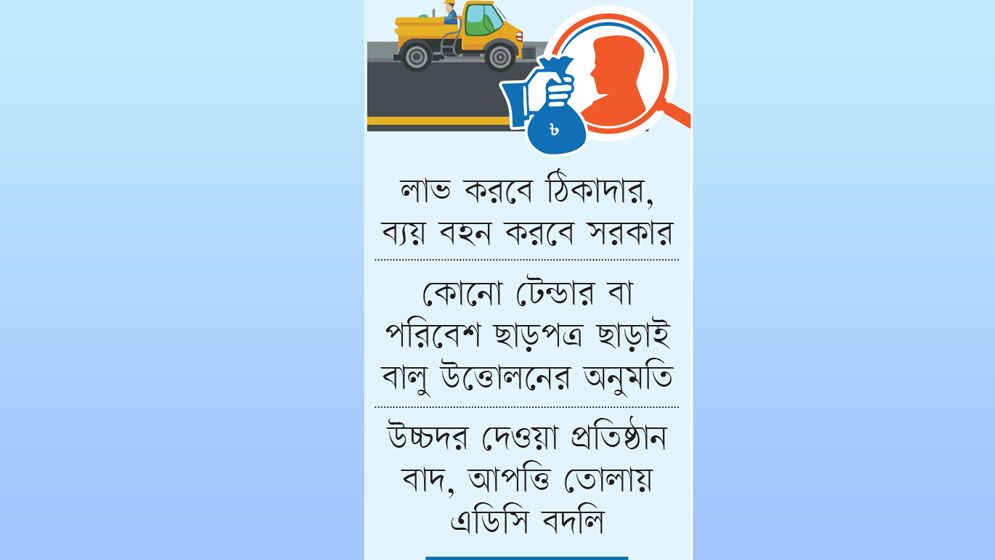 বালুতেই ঠিকাদারের পকেটে যাবে ৪৫০ কোটি টাকা