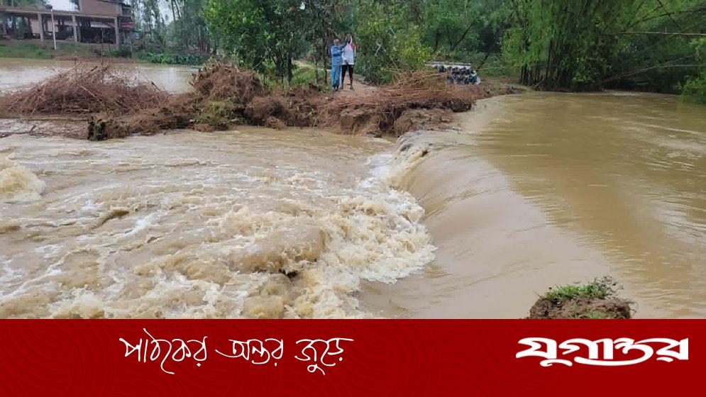 কুলাউড়ায় পাহাড়ি ঢলে নদী ভাঙন, ১৫ গ্রাম প্লাবিত