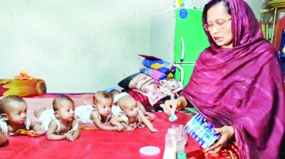 একসঙ্গে জন্ম নেওয়া সেই ৫ সন্তান নিয়ে বিপাকে পরিবার